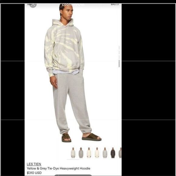 NWT LES TIEN TIE-DYE HEAVYWEIGHT HOODIE SIZE LARGE - Picture 5 of 12